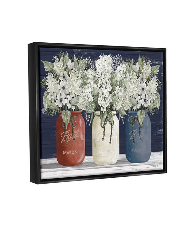 Jet Black Framed Floating Canvas Wall Art
