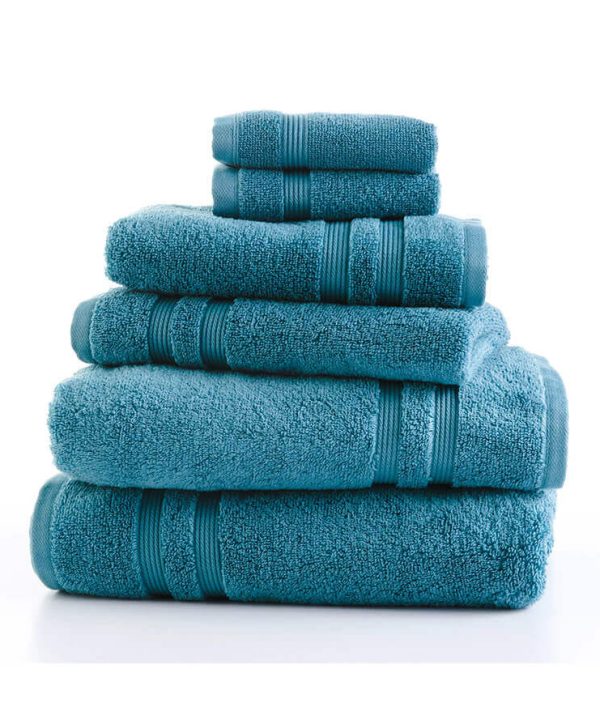 Mainstays Performance Solid 6 Piece Towel Set